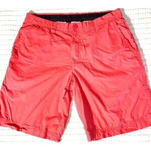 Columbia Washed Out Shorts Men's 34W Salmon Flat Front Chino Hiking AM4471